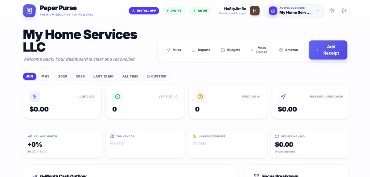 Paper Purse expense management app